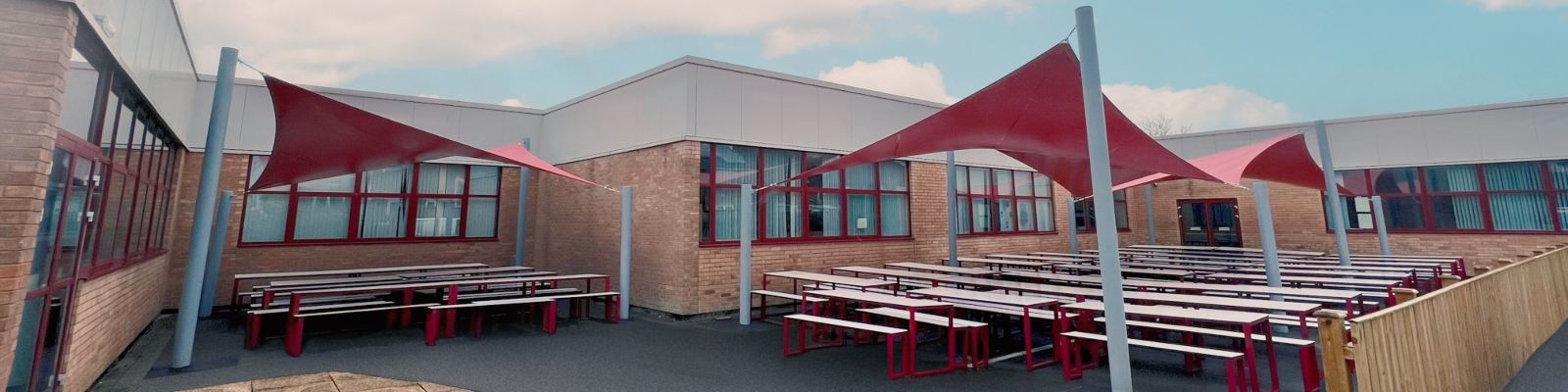 covered seating area sails