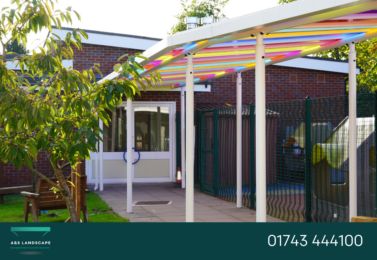 coloured roof canopy brier school