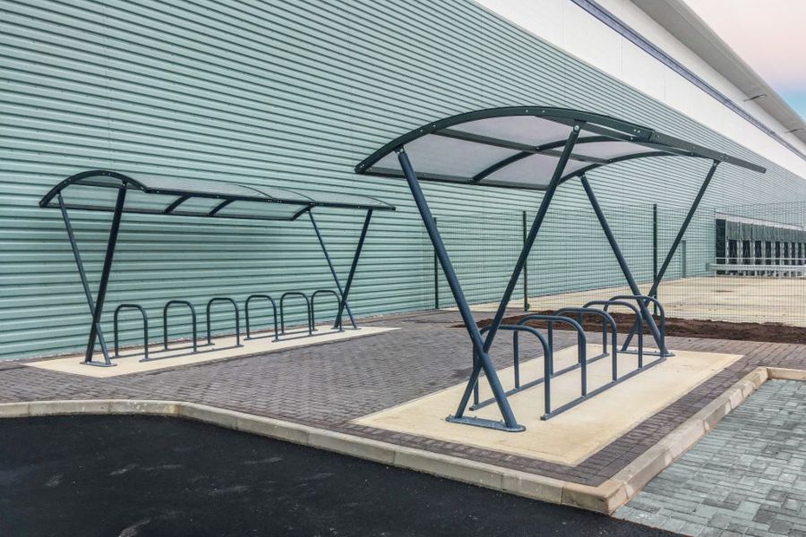 cycle shelters curved roof