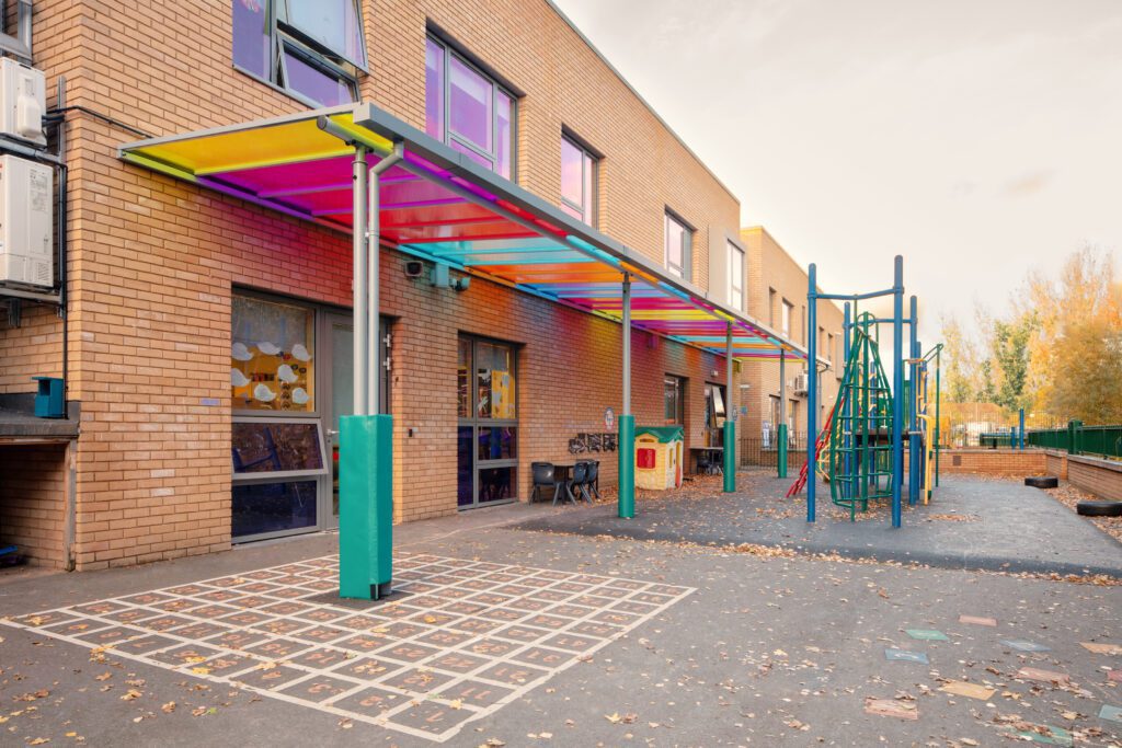 Motiva Linear Coloured Roof Canopy