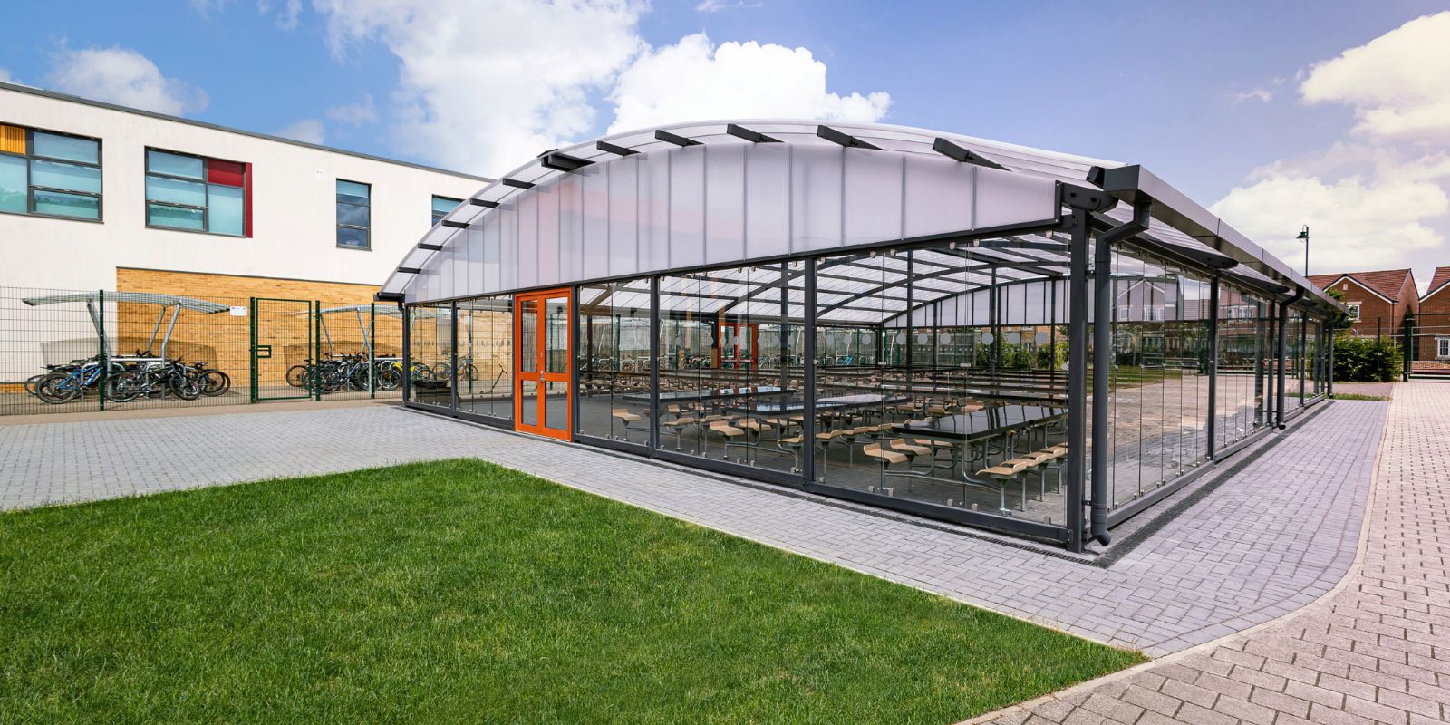 enclosed school dining canopy
