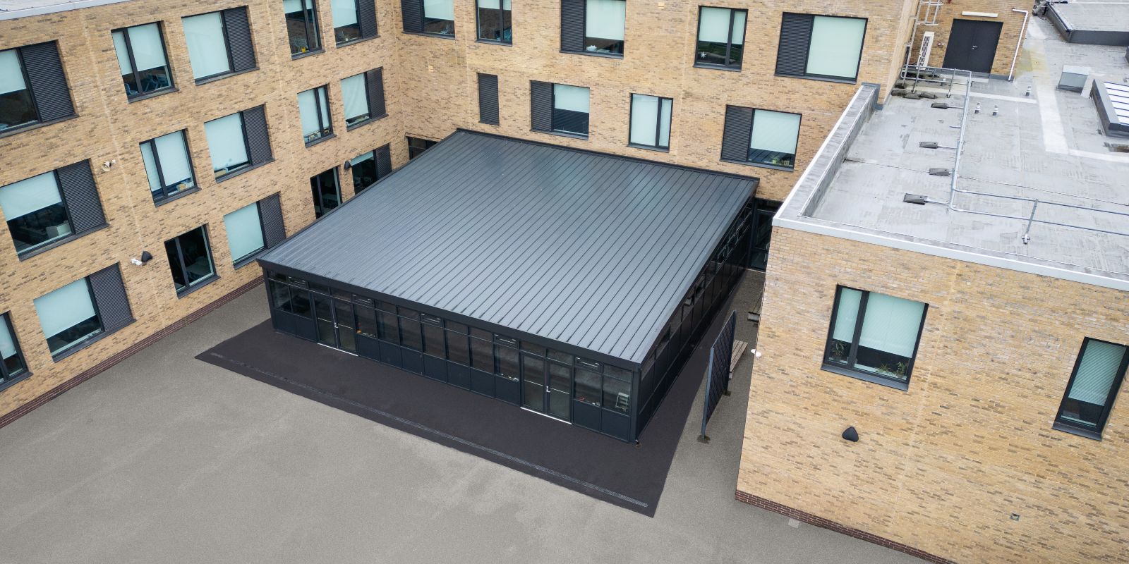 enclosed structure glossopdale school