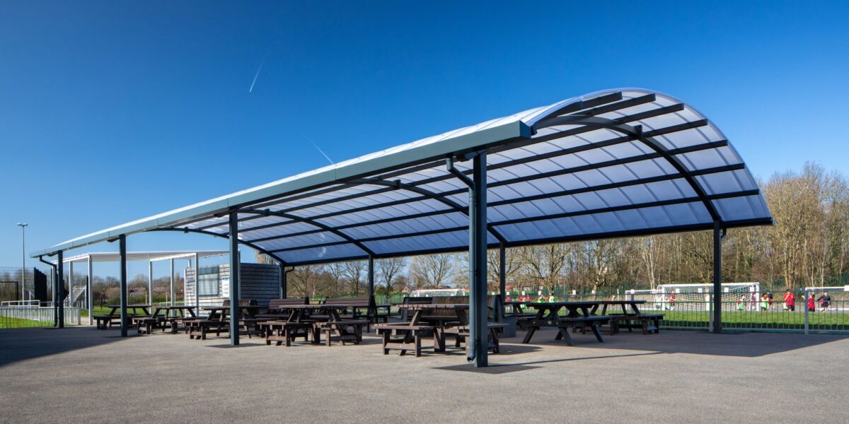 Co-op Academy Manchester Installs a Canopy for Outdoor Dining | A&S ...