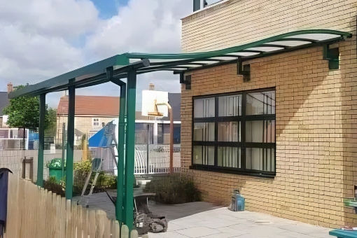 school canopy brings shelter to pupils at roecroft lower school