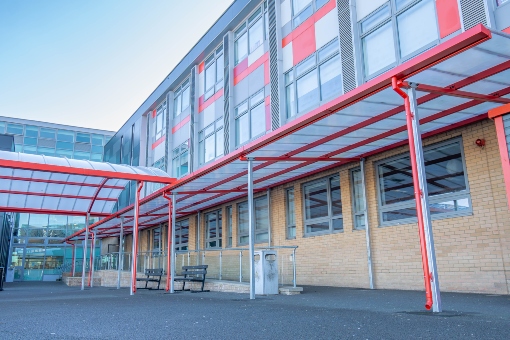 skinners academy walkway dining canopy
