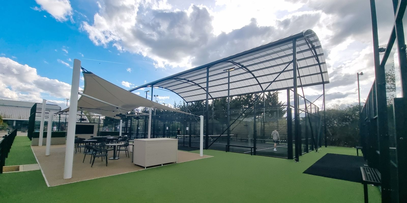 padel court canopy david lloyd basildon
