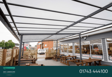 pit stop cafe outdoor dining canopy