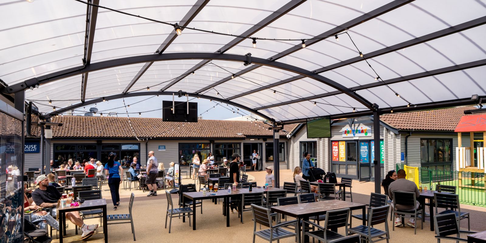 covered seating vauxhall holiday park